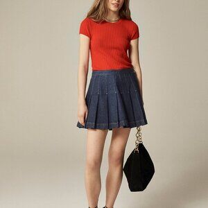 J.REW Pleated Denim Mini Skirt (Item CM 755)